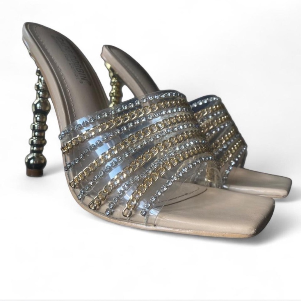 Cape Robin Rhinestone Chain Heels